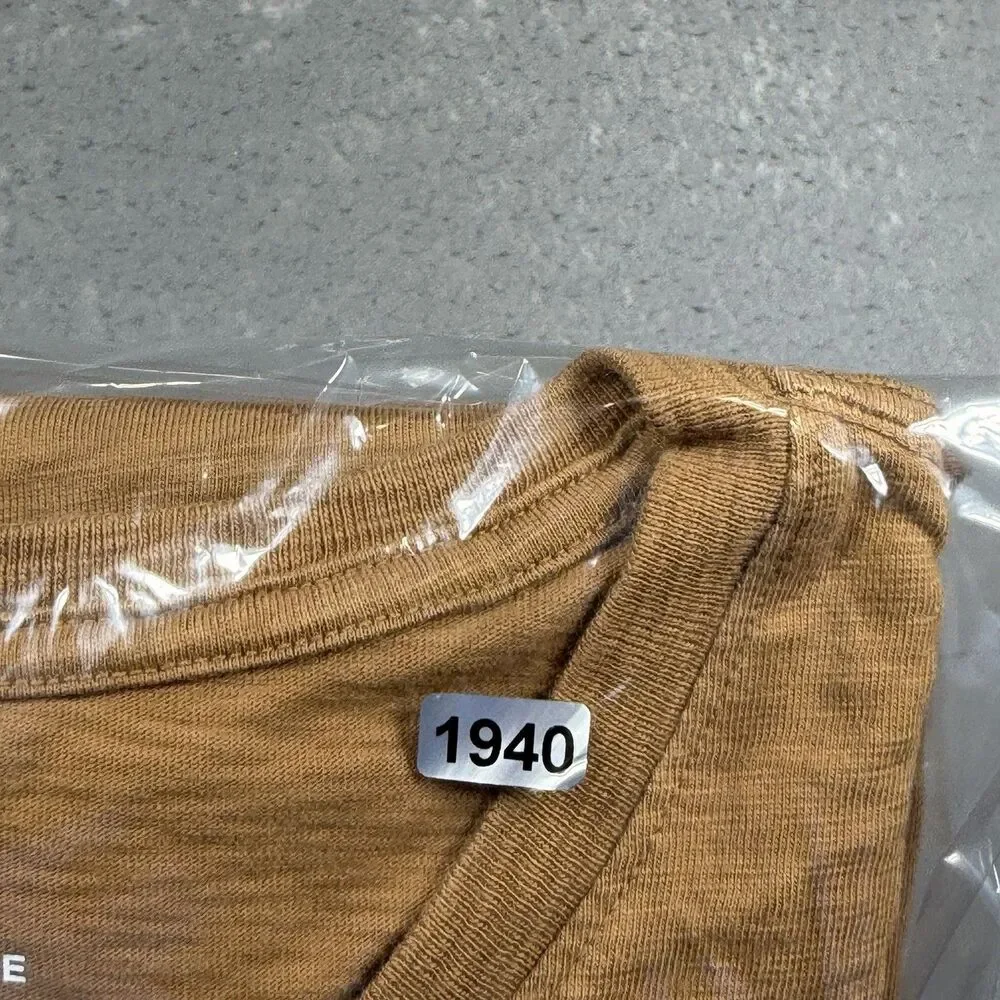 Everlane Shirt Men Large Brown Henley Pullover T Tee Slub Cotton Classic Casual - Picture 9 of 9
